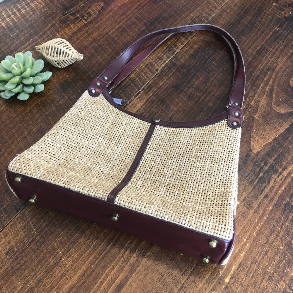 John Romain | Vintage (1970’s) Straw & Leather Shoulder Bag